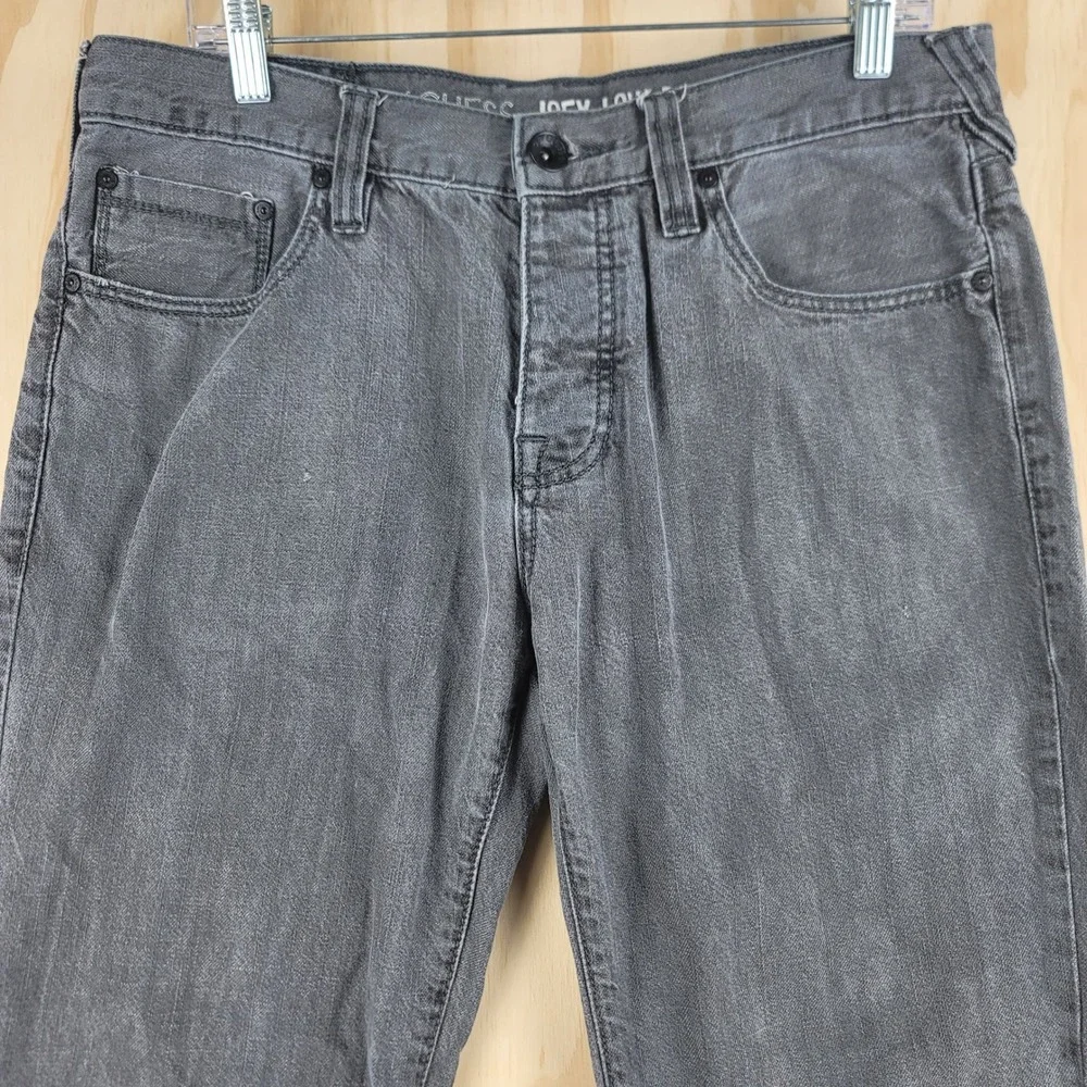 G BY GUESS Joey Low Bootcut Jeans Mens 34x28.5 Gray Denim Pants